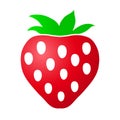 Strawberry fruit sign. Sweet berry simple flat icon